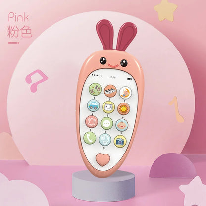 Baby Phone Toy with Music, Lights & Teether silver by HitMyNeed