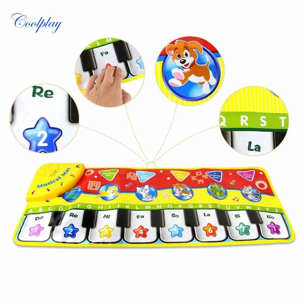 Baby Piano Mat Interactive Musical Play Mat by HitMyNeed