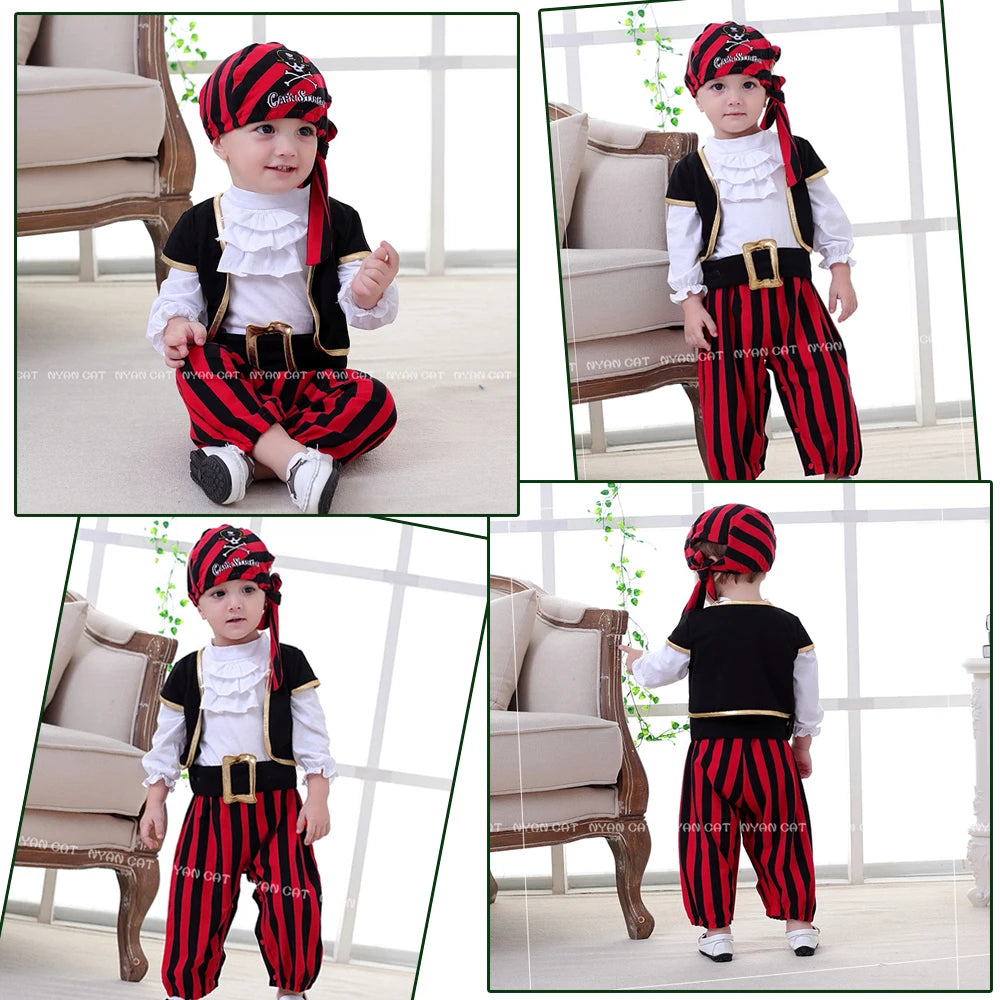Baby Pirate Captain Costume Romper Set by Umorden by HitMyNeed