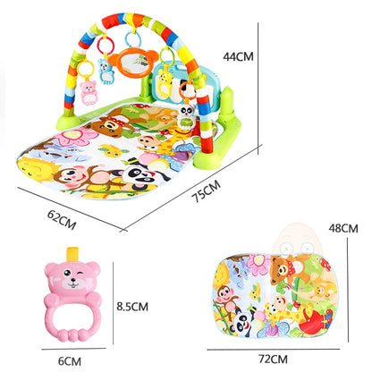 Baby Play Gym Mat with Detachable Piano & Toys by HitMyNeed