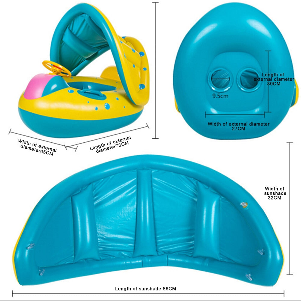 Baby Pool Float with Canopy for Beach and Pool by HitMyNeed
