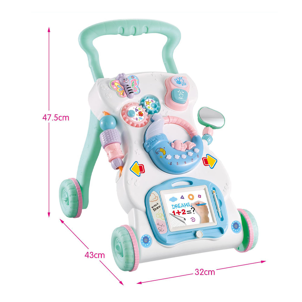 Baby Push Walker with 4 Wheels and Activity Panel by HitMyNeed