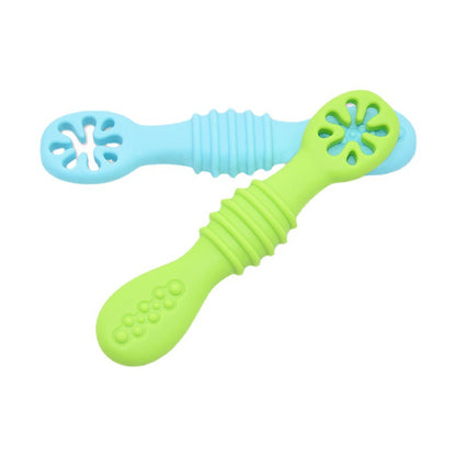 Baby Self-Feeding Silicone Weaning Spoons (Set of 2) by HitMyNeed