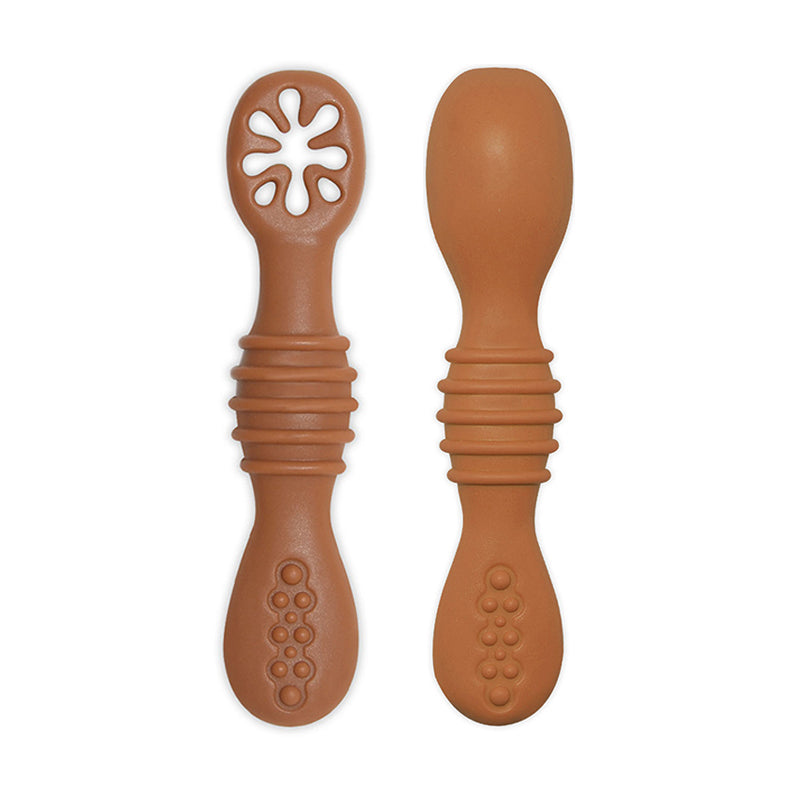 Baby Self-Feeding Silicone Weaning Spoons (Set of 2) b by HitMyNeed