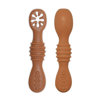 Baby Self-Feeding Silicone Weaning Spoons (Set of 2) b by HitMyNeed