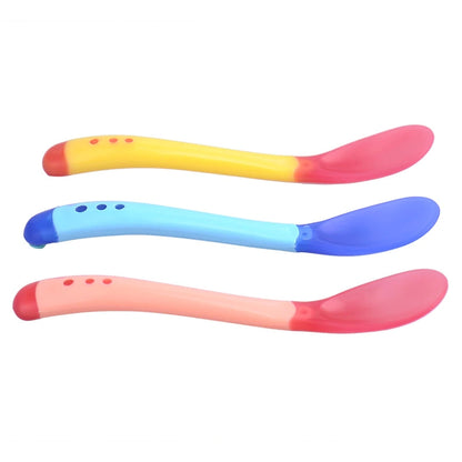 Baby Silicone Heat-Sensing Spoons Set (3 Pack) by HitMyNeed