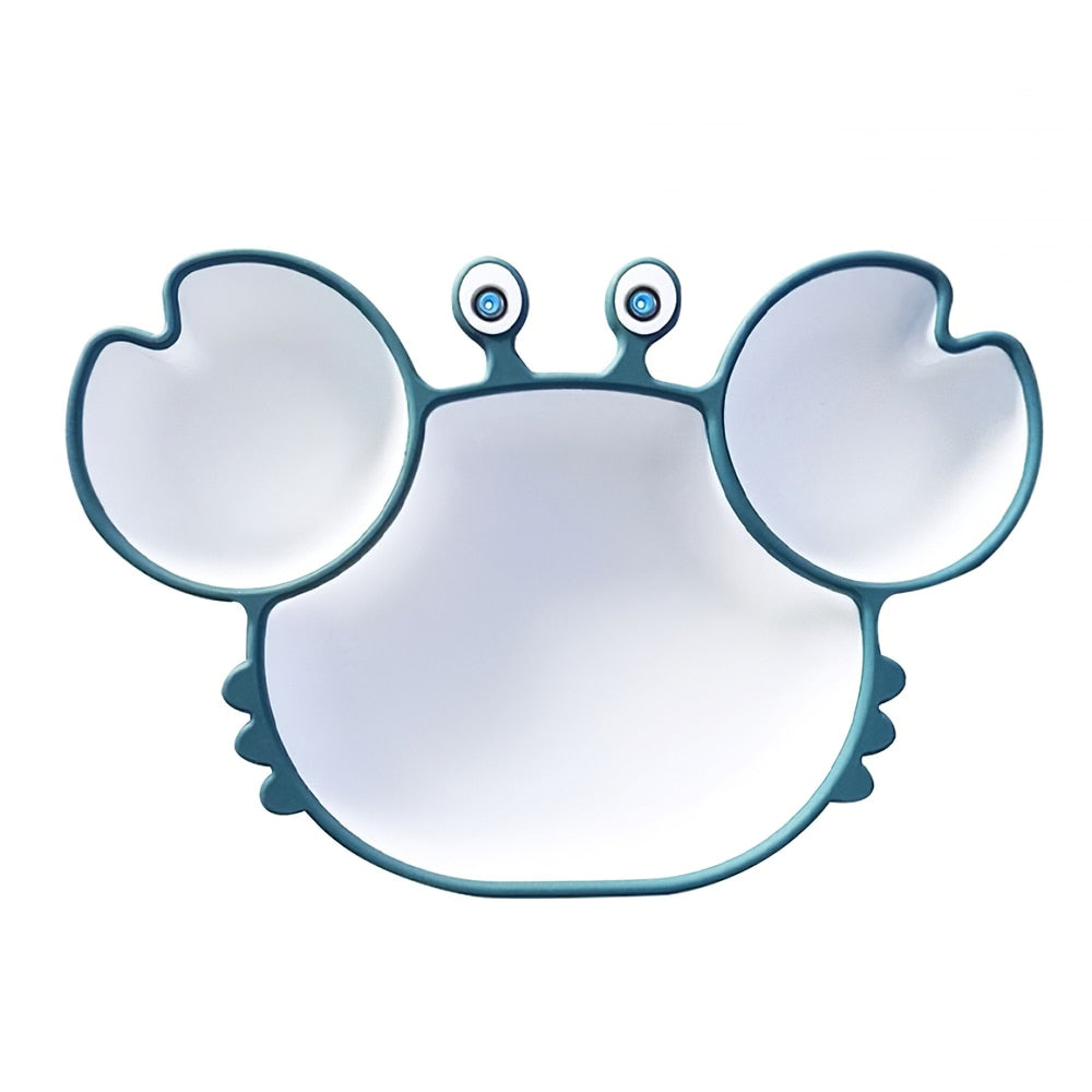 Baby Silicone Suction Bowl with Crab Design by HitMyNeed