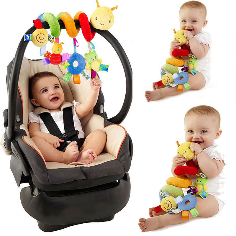 Baby Spiral Car Seat Toy with Plush Hanging Toys by HitMyNeed