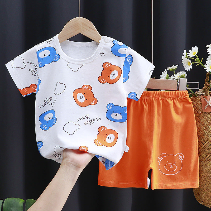 Baby & Toddler Cotton Cartoon T-Shirt and Shorts Set set18 18m by HitMyNeed