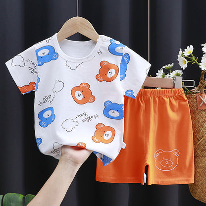 Baby & Toddler Cotton Cartoon T-Shirt and Shorts Set set18 18m by HitMyNeed