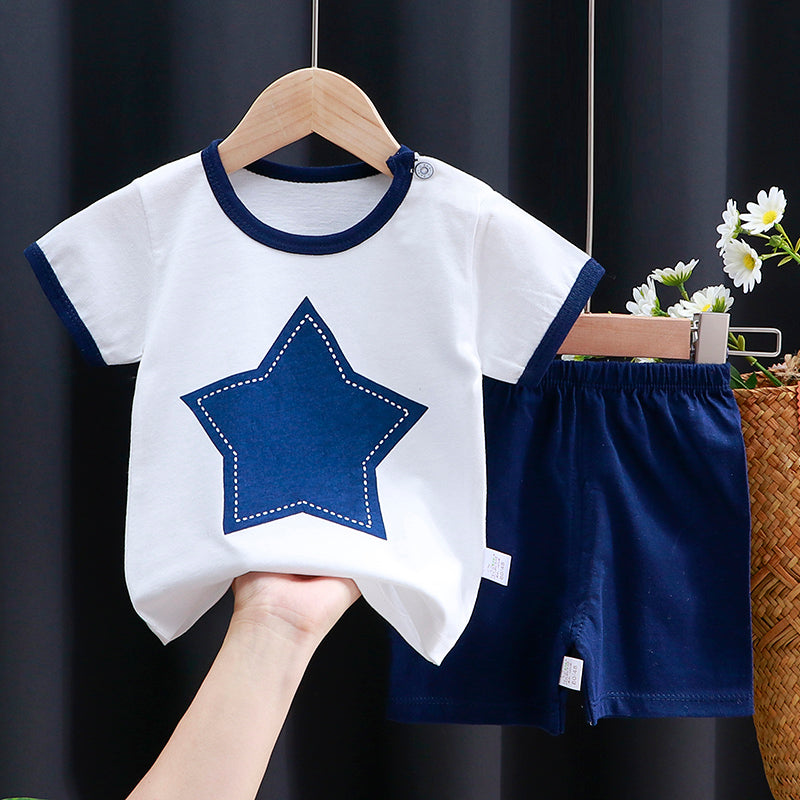 Baby & Toddler Cotton Cartoon T-Shirt and Shorts Set set3 12m by HitMyNeed