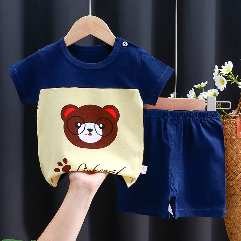 Baby & Toddler Cotton Cartoon T-Shirt and Shorts Set set7 12m by HitMyNeed