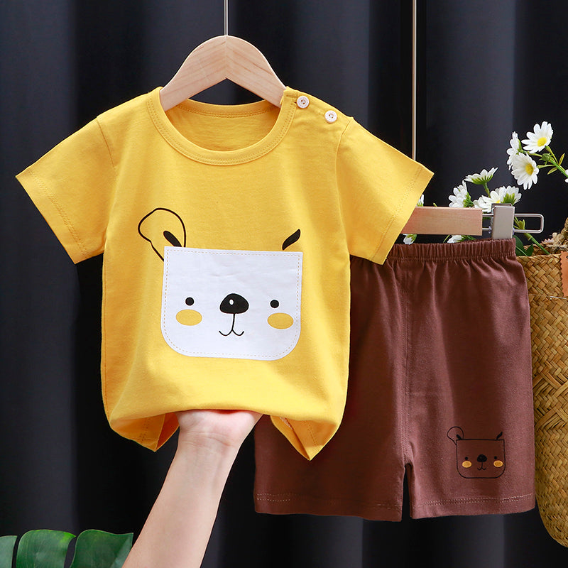Baby & Toddler Cotton Cartoon T-Shirt and Shorts Set set9 24m by HitMyNeed
