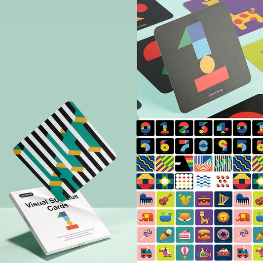 Baby Visual Stimulation Flash Cards, 80 Double-Sided by HitMyNeed