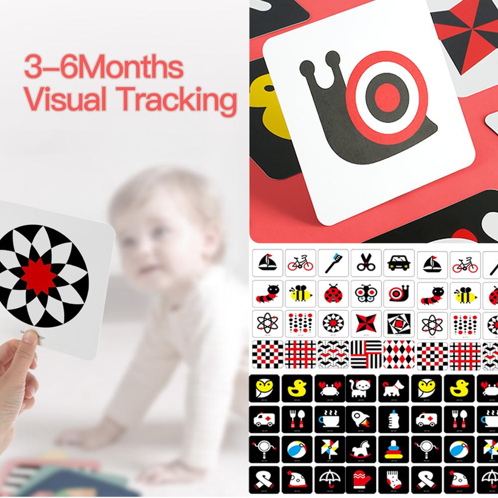 Baby Visual Stimulation Flash Cards, 80 Double-Sided by HitMyNeed