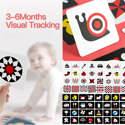 Baby Visual Stimulation Flash Cards, 80 Double-Sided by HitMyNeed