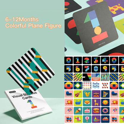 Baby Visual Stimulation Flash Cards, 80 Double-Sided by HitMyNeed