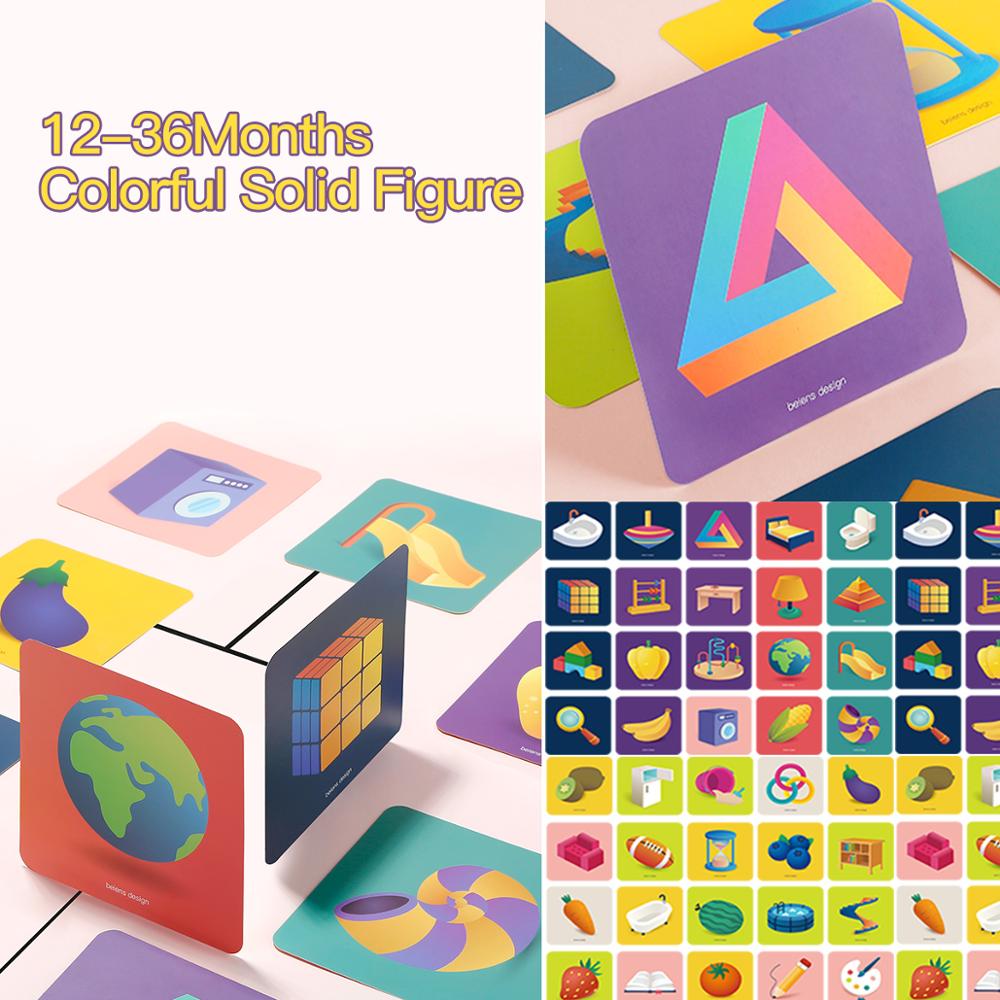 Baby Visual Stimulation Flash Cards, 80 Double-Sided by HitMyNeed