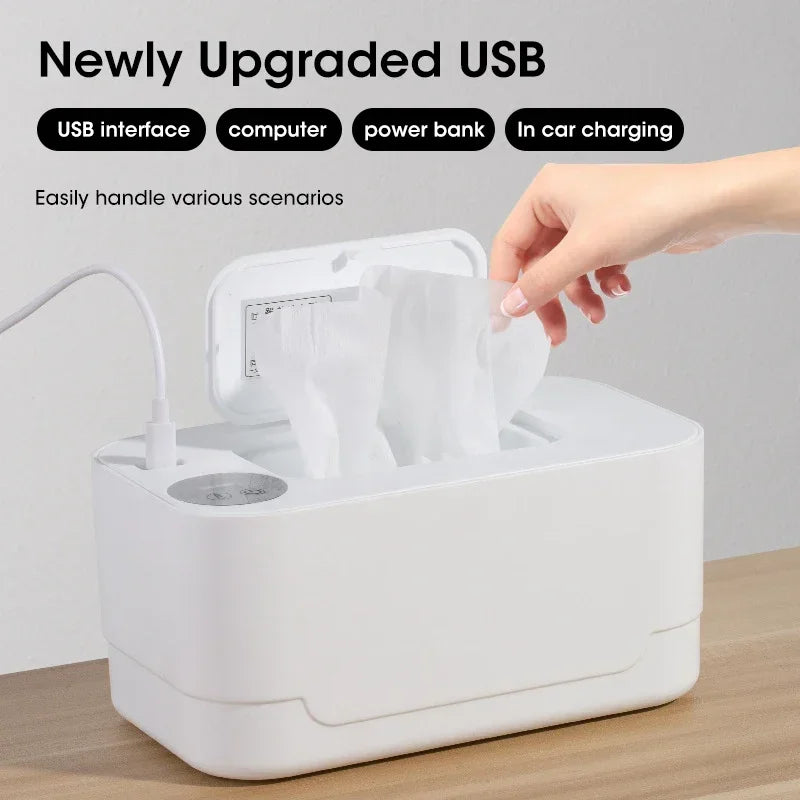 Baby Wipe Warmer with LED Display & USB Power by HitMyNeed