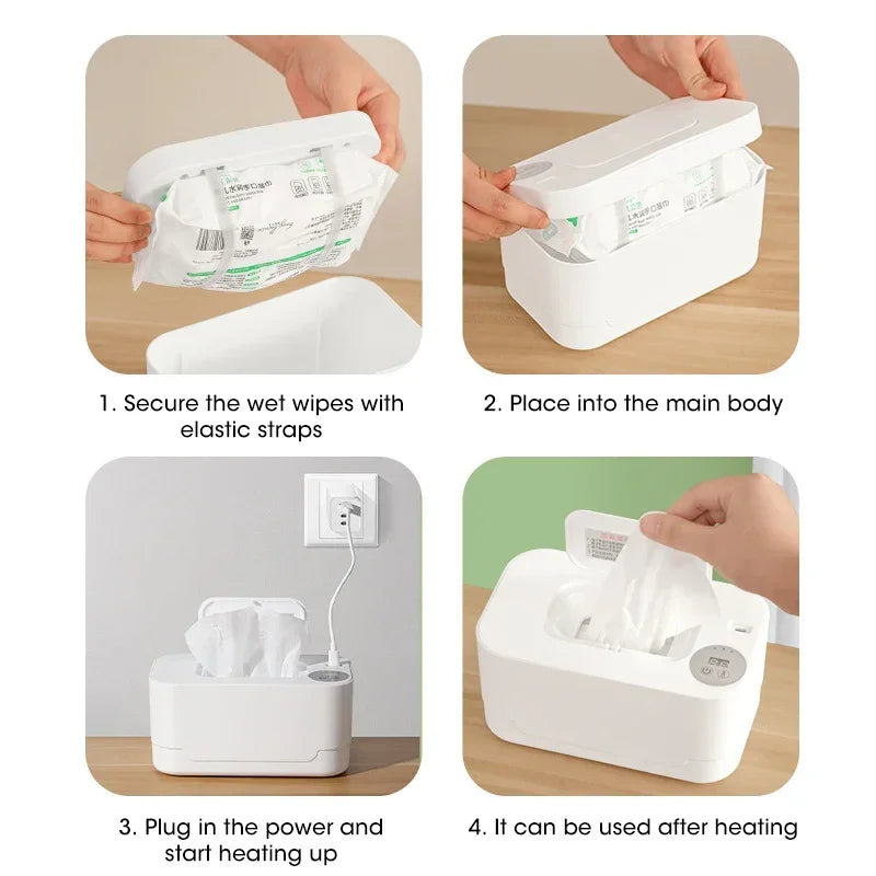Baby Wipe Warmer with LED Display & USB Power by HitMyNeed