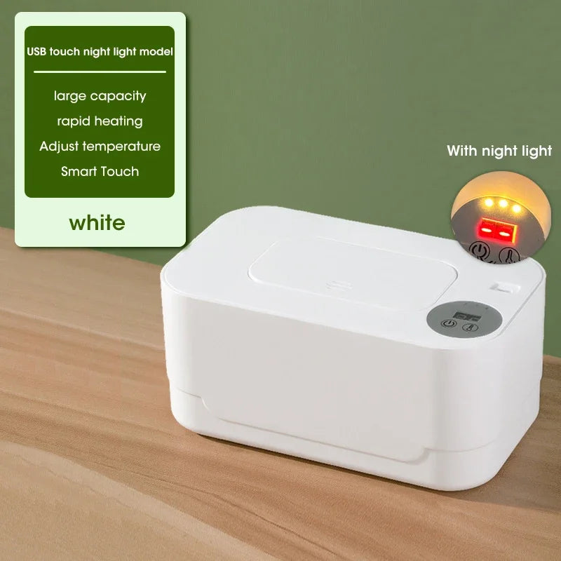 Baby Wipe Warmer with LED Display & USB Power usb-white by HitMyNeed