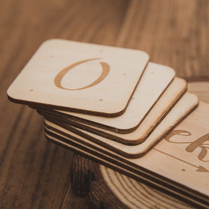 Baby Wooden Milestone Photo Cards Set (7pcs) by HitMyNeed
