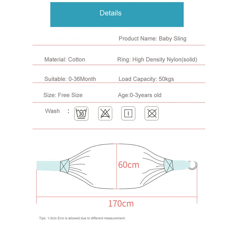 Baby Wrap Sling & Nursing Cover Mesh Carrier 0-36M by HitMyNeed