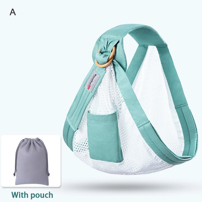 Baby Wrap Sling & Nursing Cover Mesh Carrier 0-36M a-breathable by HitMyNeed