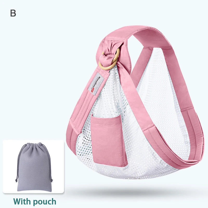 Baby Wrap Sling & Nursing Cover Mesh Carrier 0-36M b-breathable by HitMyNeed