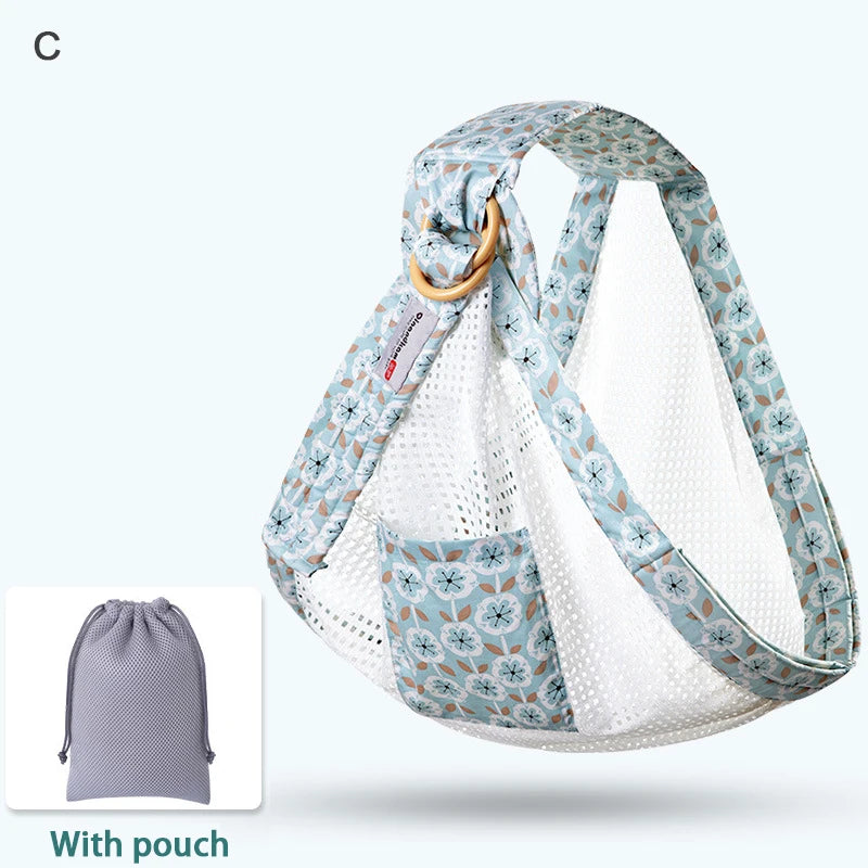 Baby Wrap Sling & Nursing Cover Mesh Carrier 0-36M c-breathable by HitMyNeed