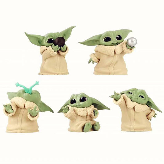 Baby Yoda Action Figure Collectible Set of 5 by HitMyNeed