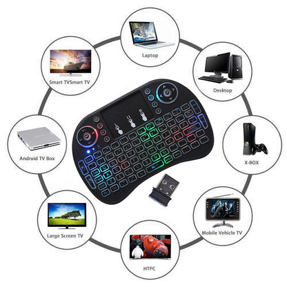 Backlit i8 Mini Wireless Keyboard with Touchpad by HitMyNeed