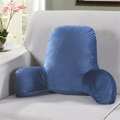 Backrest Pillow with Arms for Chair and Sofa Support blue by HitMyNeed