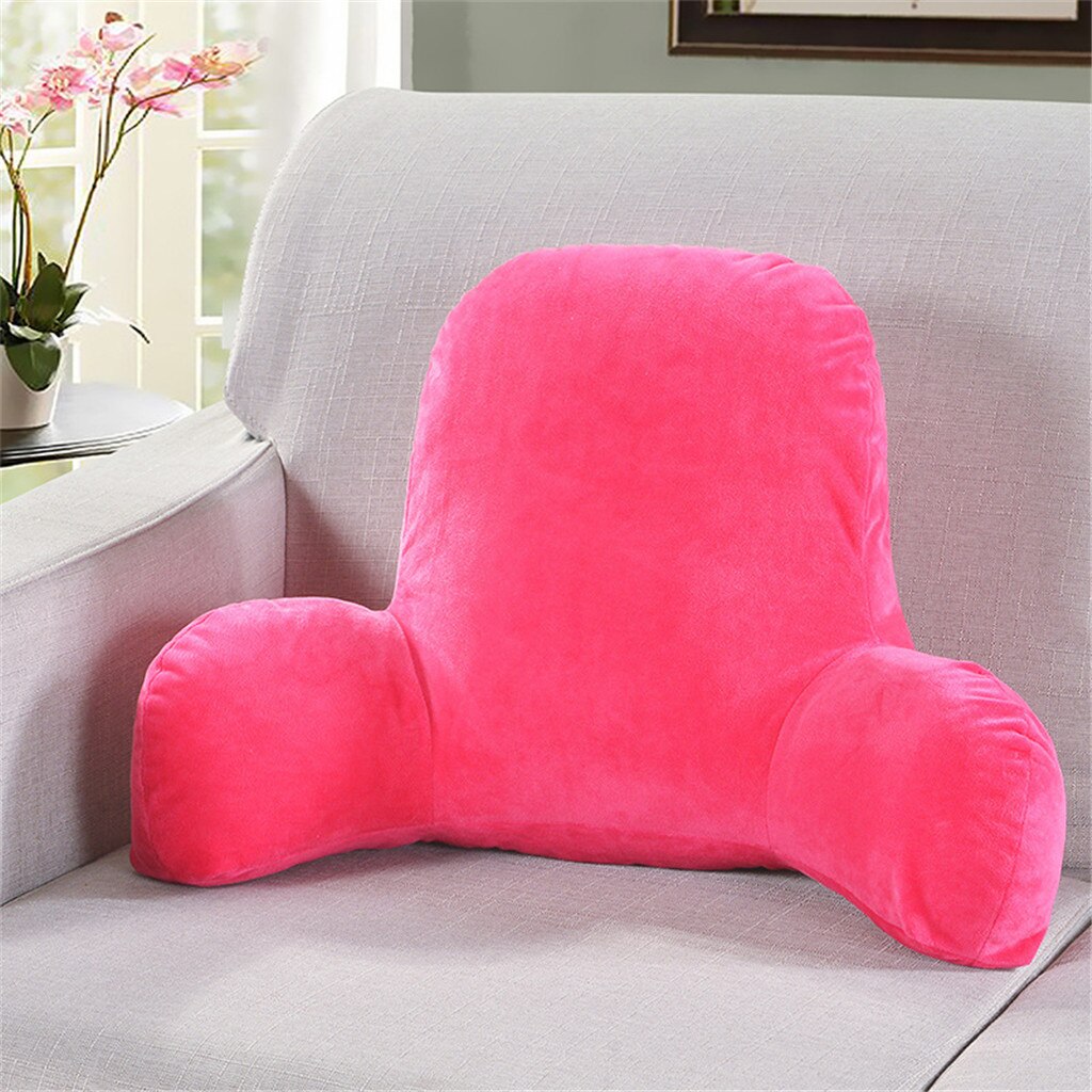 Backrest Pillow with Arms for Chair and Sofa Support hot-pink by HitMyNeed