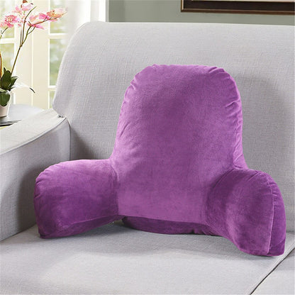 Backrest Pillow with Arms for Chair and Sofa Support purple by HitMyNeed