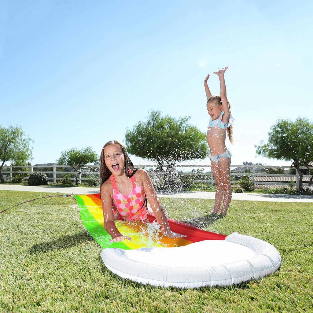 Backyard Water Slide Mat with Sprayers 4.3m by HitMyNeed