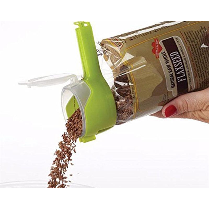 Bag Clips with Seal and Pour Spout for Food Storage by HitMyNeed