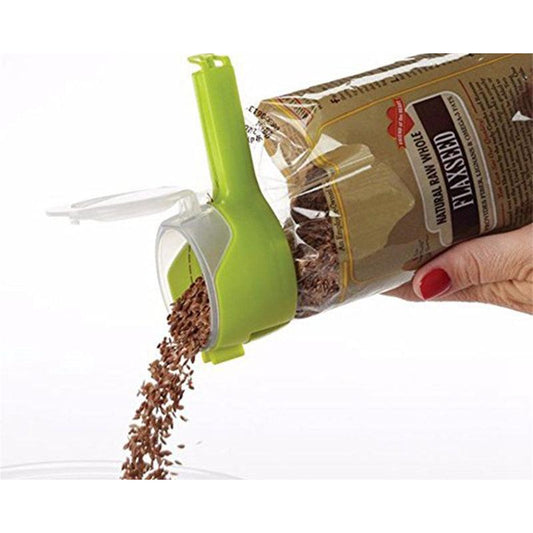 Bag Clips with Seal and Pour Spout for Food Storage by HitMyNeed
