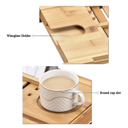 Bamboo Bathtub Book and Tablet Tray by HitMyNeed