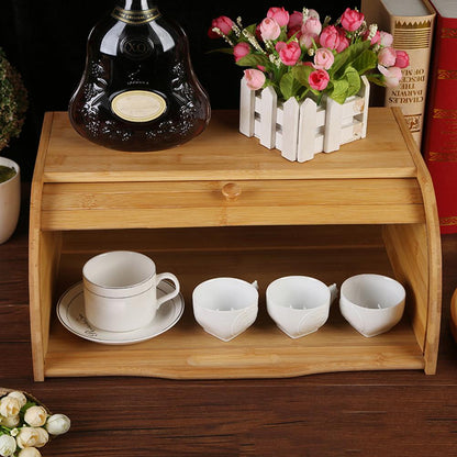 Bamboo Bread Bin with Roll-Top Lid by HitMyNeed