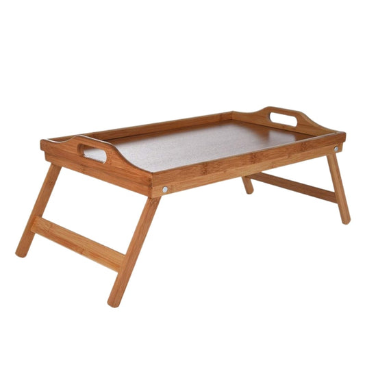 Bamboo Breakfast Tray Wooden Folding Bed Table by HitMyNeed