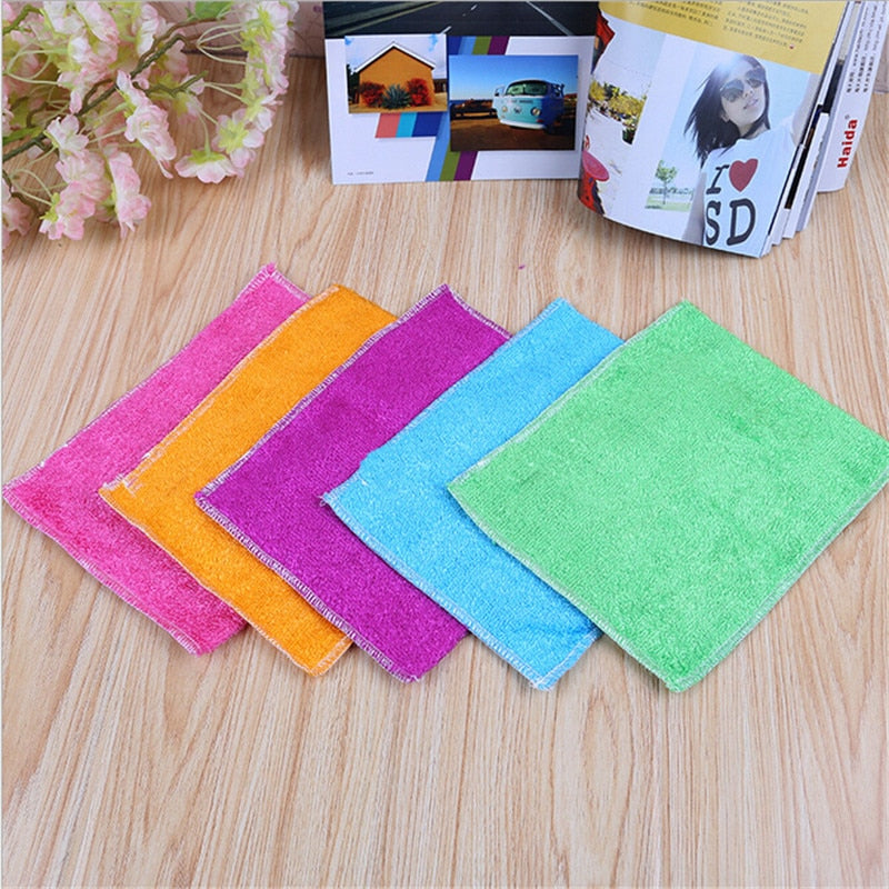 Bamboo Cleaning Cloth Rags Set (10 Pack) by HitMyNeed
