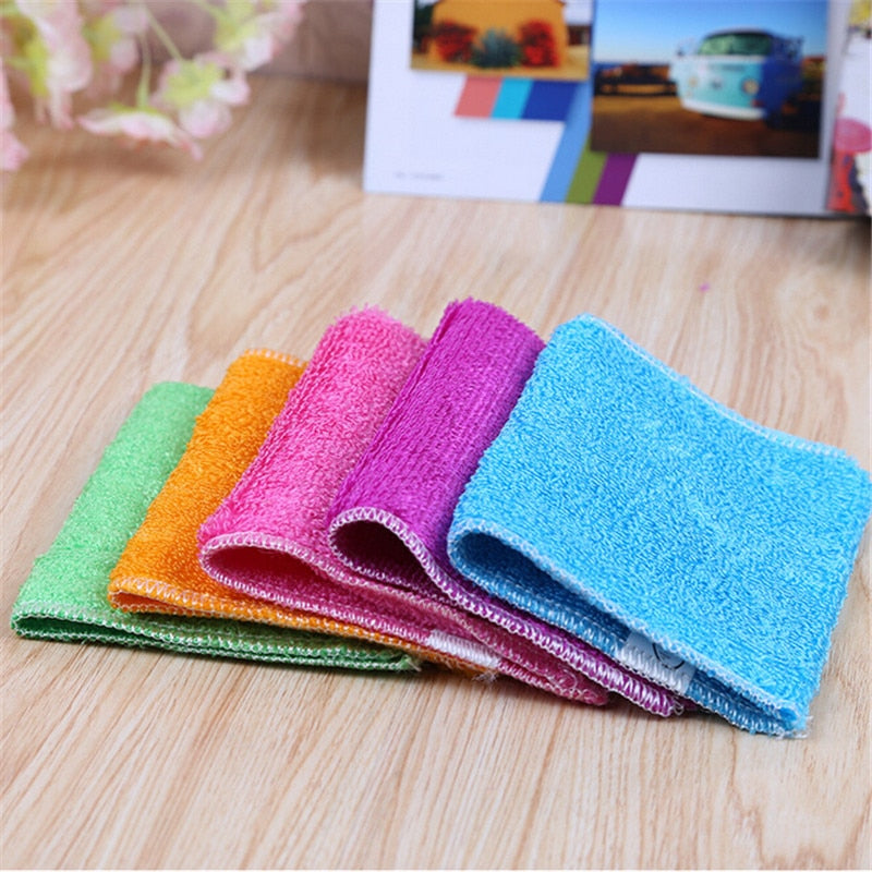 Bamboo Cleaning Cloth Rags Set (10 Pack) by HitMyNeed