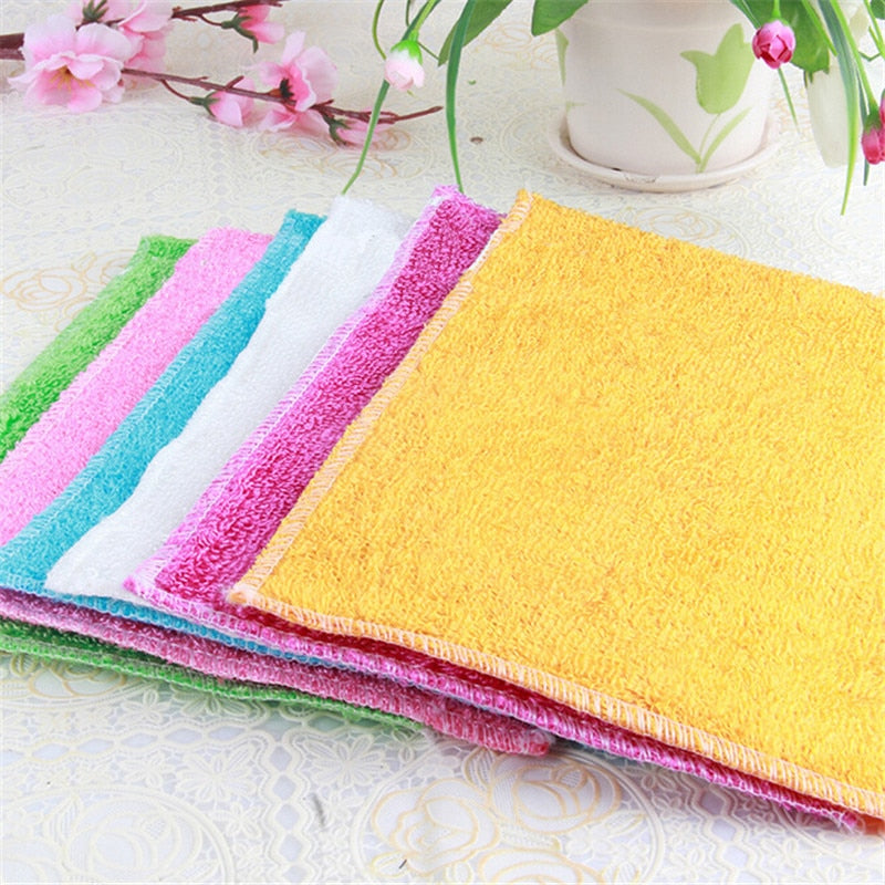 Bamboo Cleaning Cloth Rags Set (10 Pack) by HitMyNeed