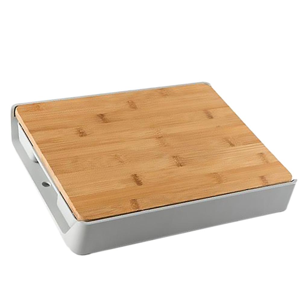 Bamboo Cutting Board with Integrated Storage Drawer by HitMyNeed
