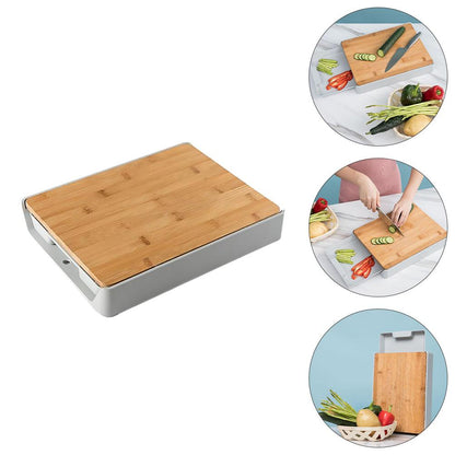 Bamboo Cutting Board with Integrated Storage Drawer by HitMyNeed