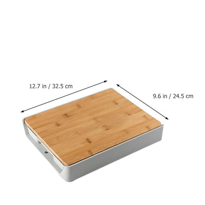 Bamboo Cutting Board with Integrated Storage Drawer by HitMyNeed