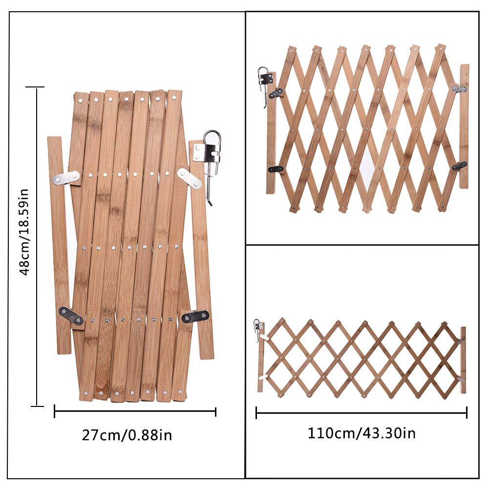 Bamboo Expandable Foldable Dog Gate 27-110 cm by HitMyNeed