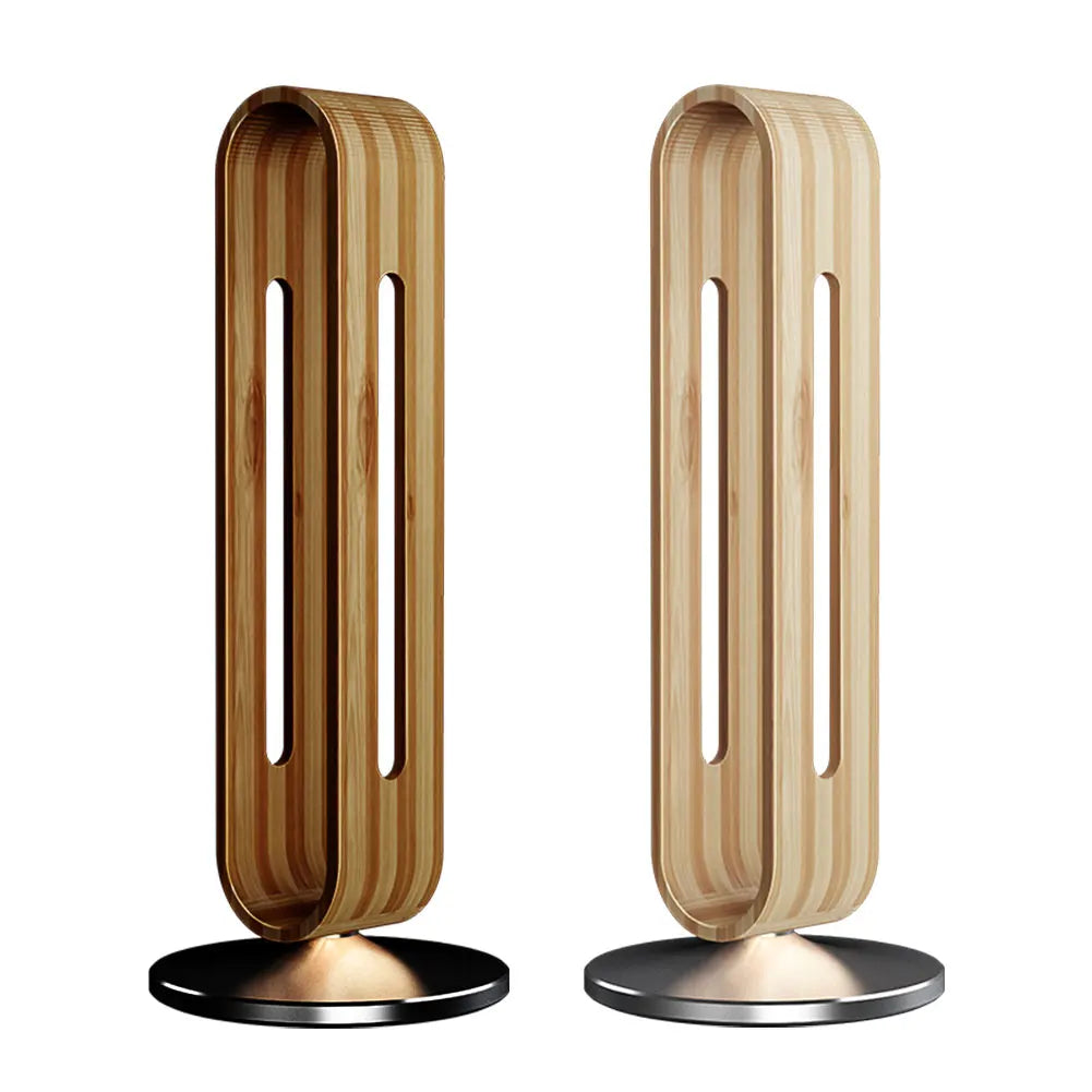 Bamboo Headphone Stand with Non-Slip Metal Base by HitMyNeed