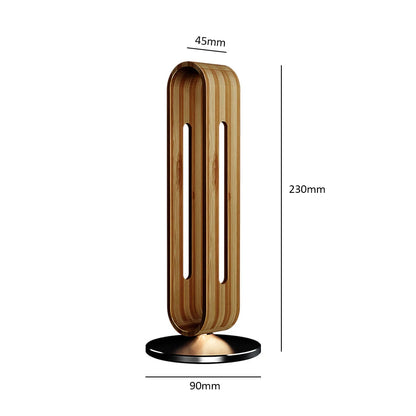 Bamboo Headphone Stand with Non-Slip Metal Base by HitMyNeed